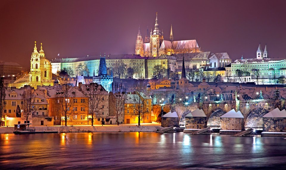 Prague at twilight